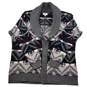 American Eagle Outfitters Navajo Pattern Shawl Collar Cardigan Sweater Womens L